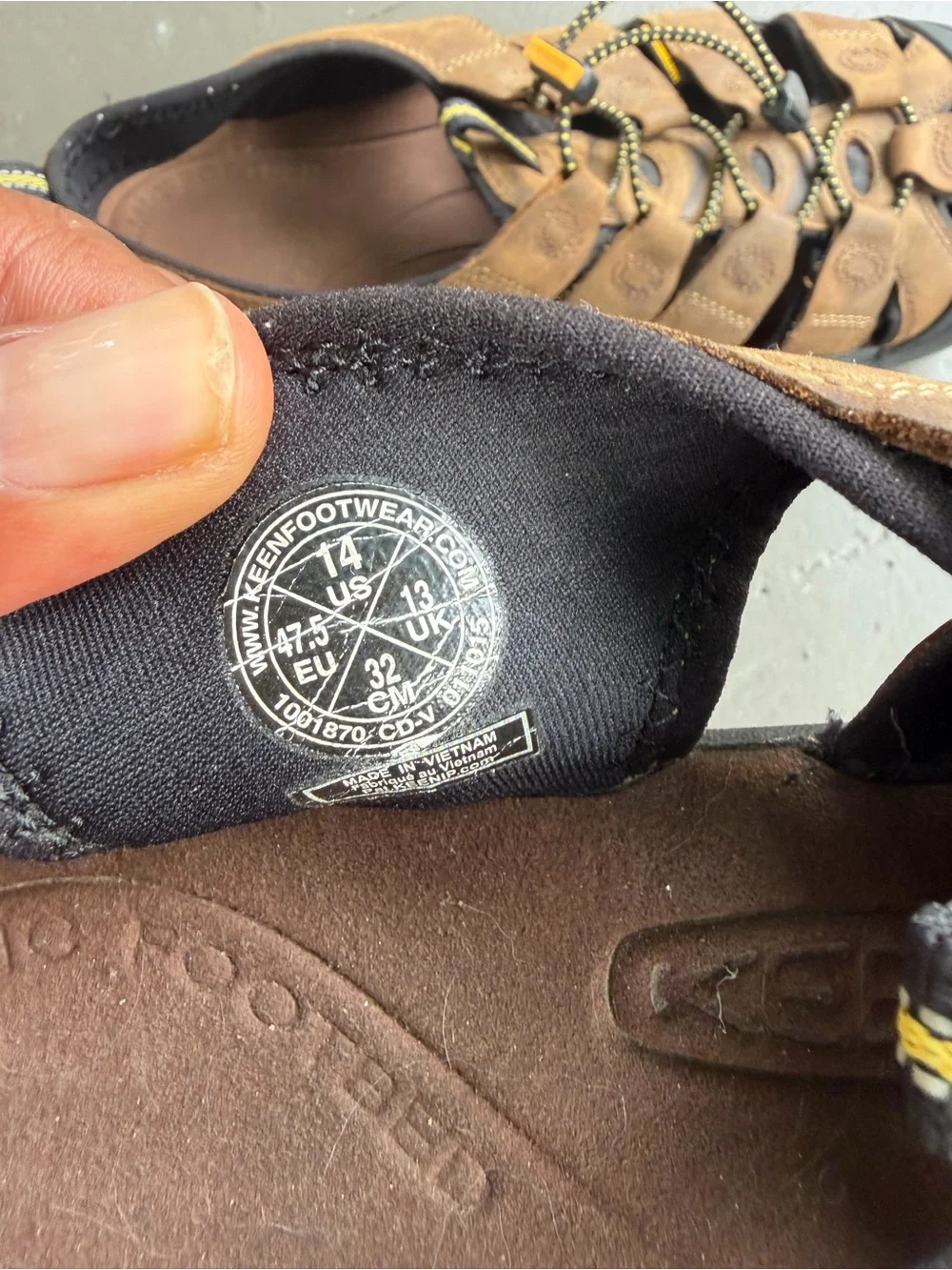 Keen men hiking